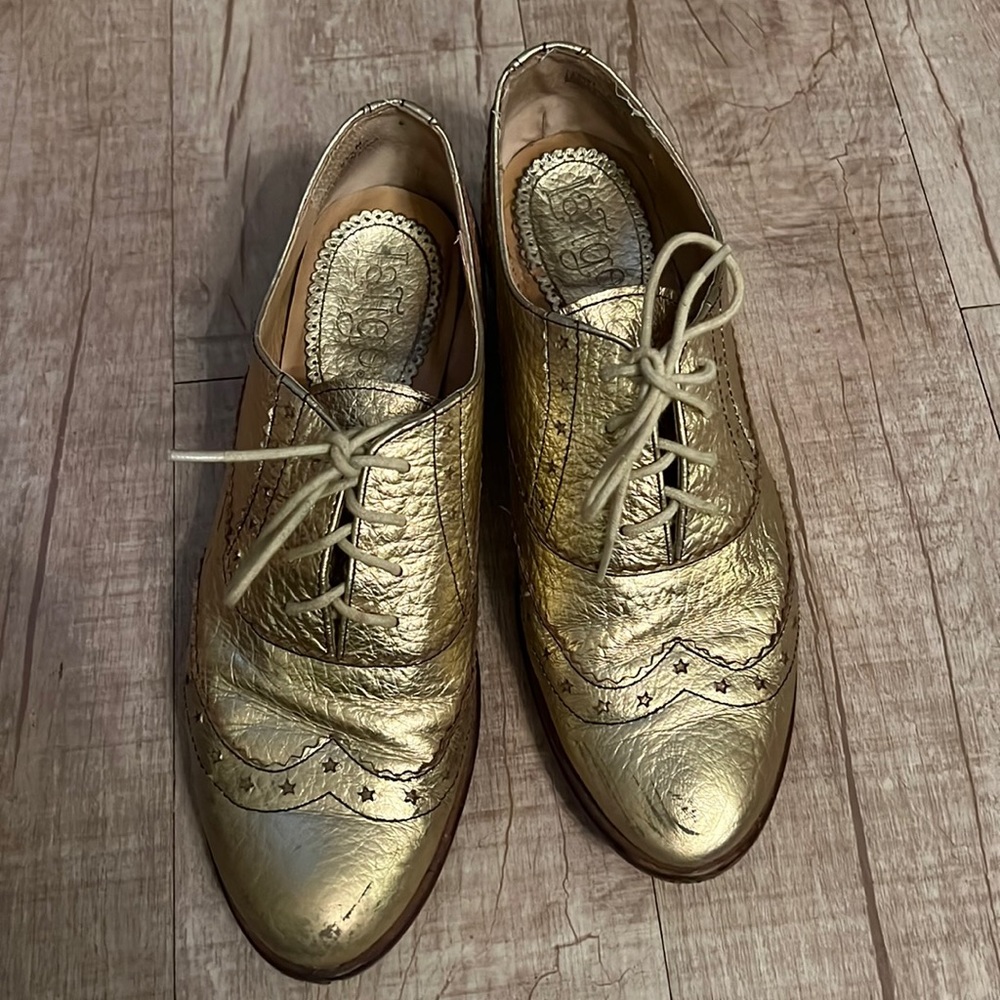 Gold Latigo Oxfords
